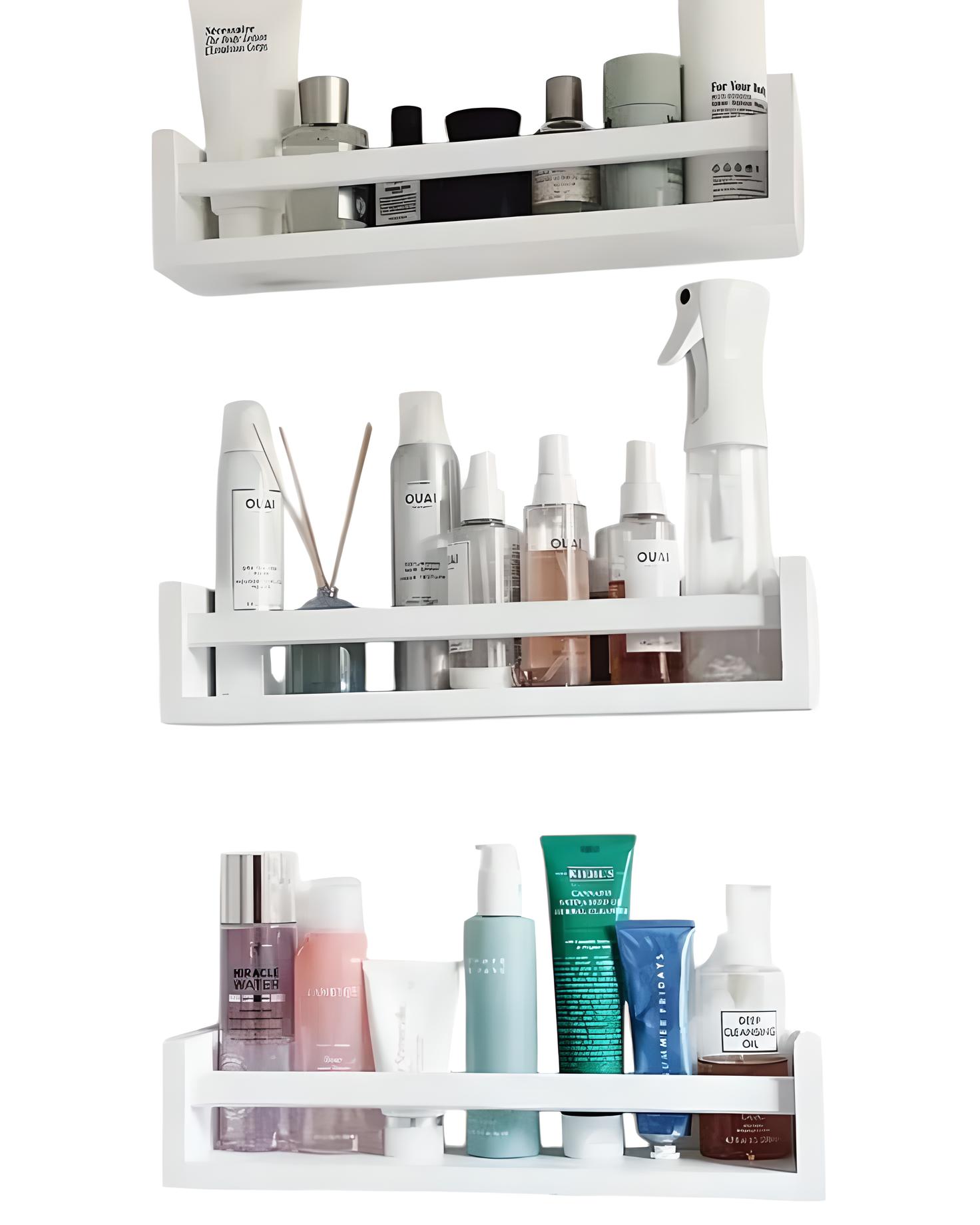 Trio étagère décoration blanc forme u