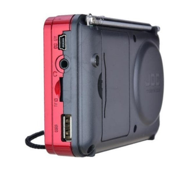 Radio Sans Fil JOC H011BT Avec Emplacement Carte Mémoire - Rouge – Image 3