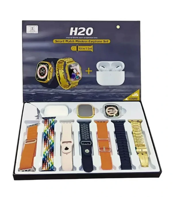 H20 Smart Watch avec écouteurs sans fil (10 en 1)