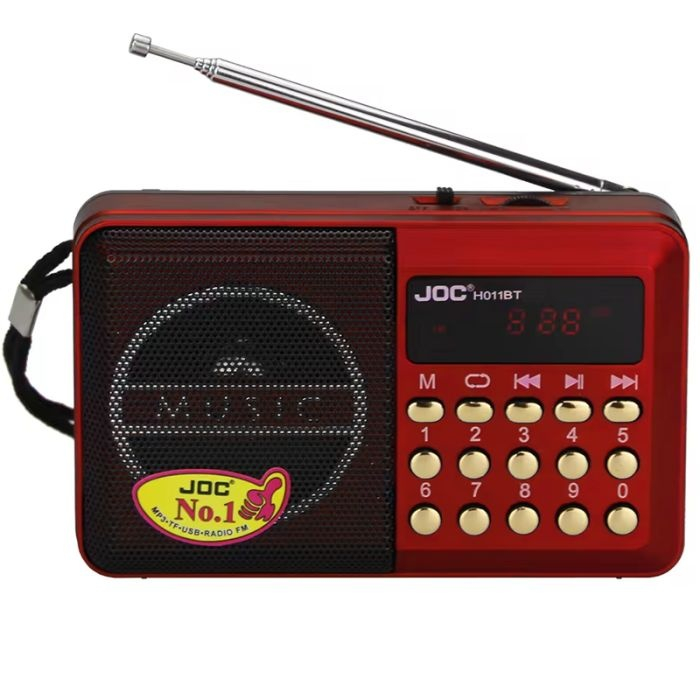 Radio Sans Fil JOC H011BT Avec Emplacement Carte Mémoire - Rouge – Image 5