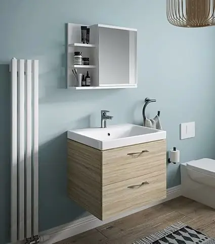 Armoire de Salle de Bain avec Miroir et étagères model 3 – Image 4